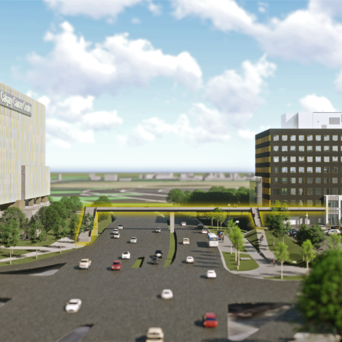 uxborough rendering showing connection to the calgary cancer centre